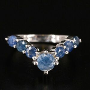 Sterling Silver Sapphire Ring, size 7